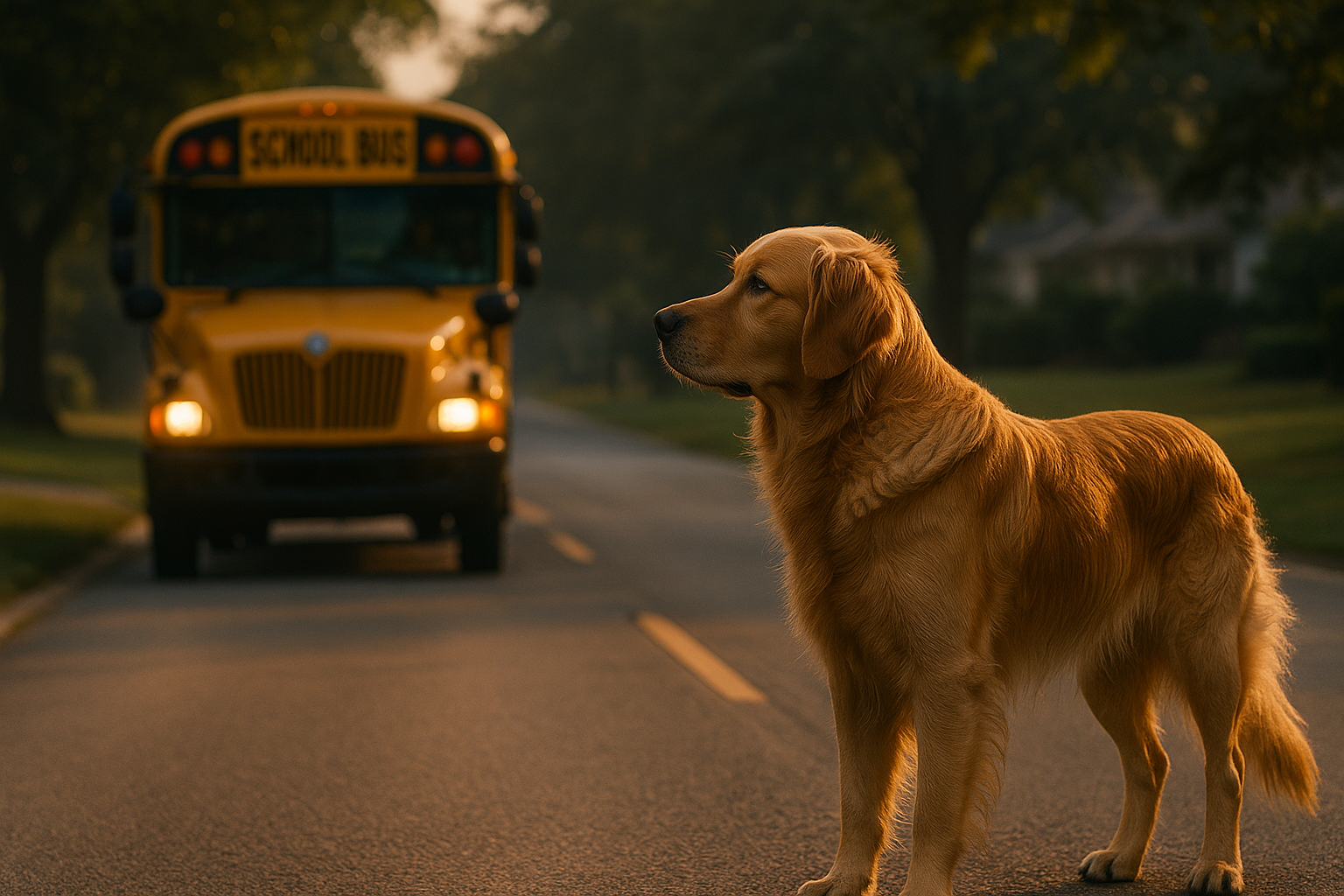 Every Morning, This Loyal Dog Followed the School Bus Route – Here’s What Happened Next | dog followed school bus route - featured