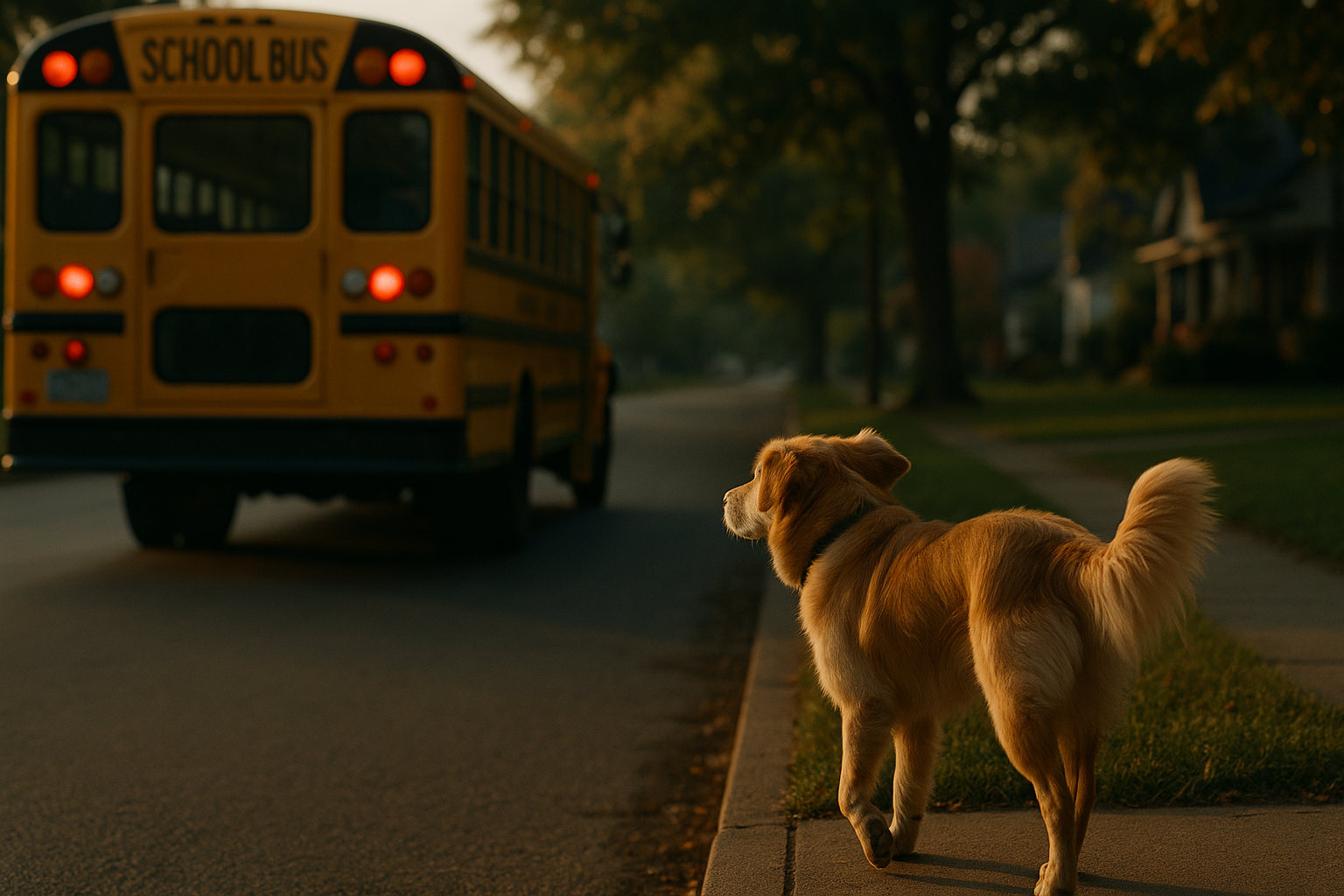 Every Morning, This Loyal Dog Followed the School Bus Route – Here’s What Happened Next | dog followed school bus route image
