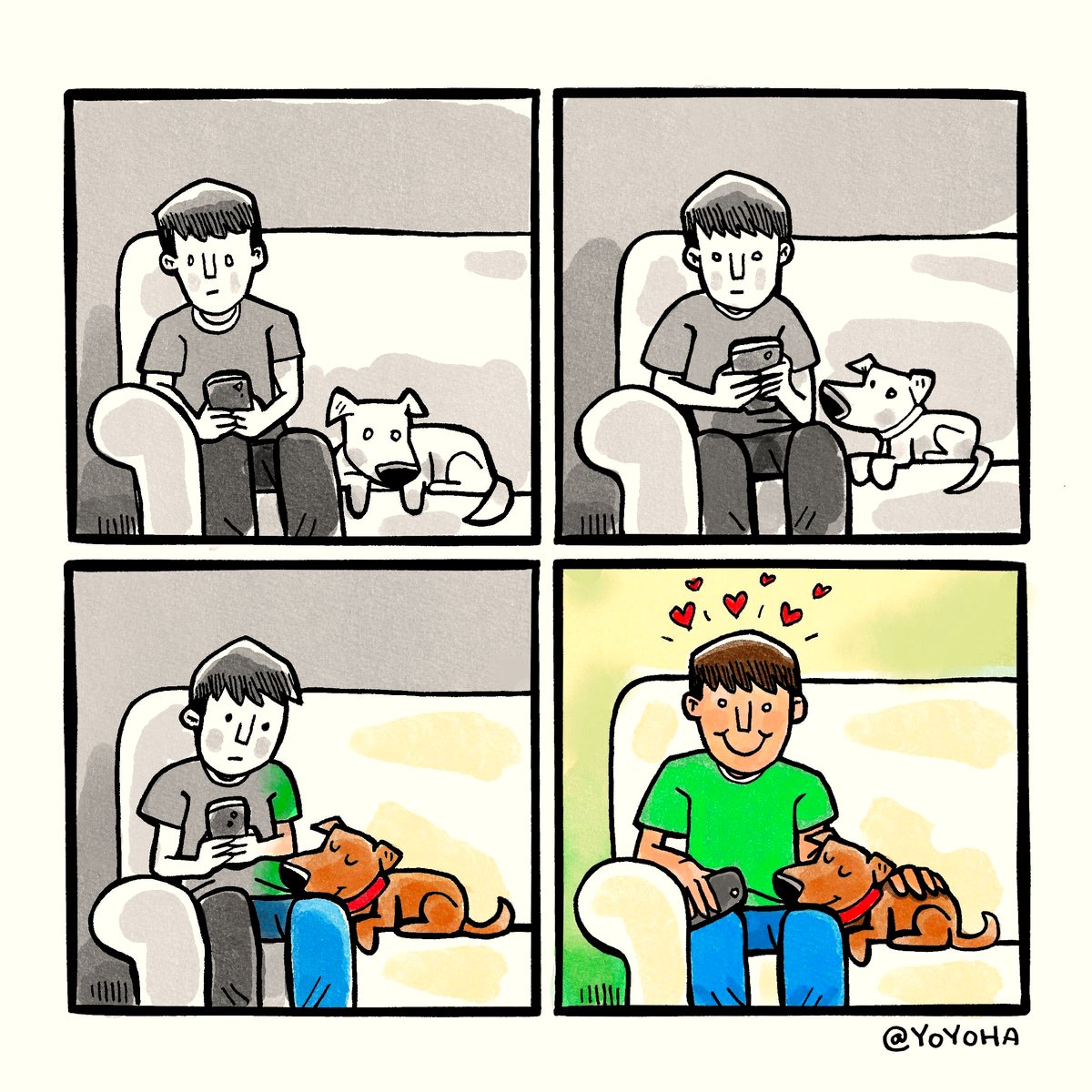 A simple moment in the park that speaks volumes about friendship