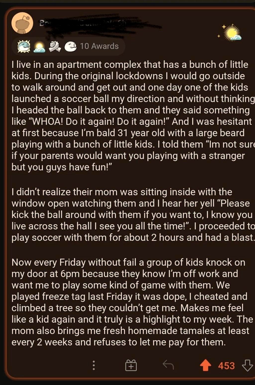 How watching kids play transformed his outlook on life