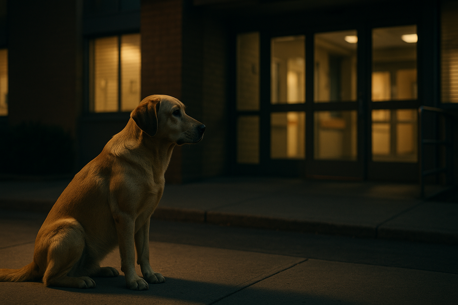 The Heartbreaking Reason This Dog Waited Outside a Hospital Every Day for Months image 2