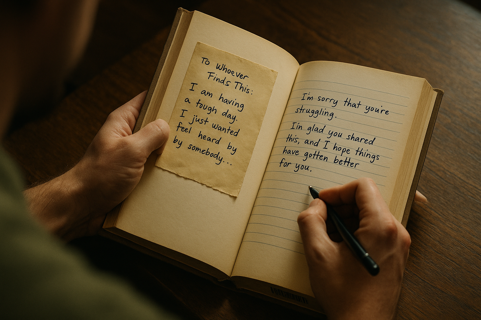 The Heartfelt Message Inside a Library Book: One Reader's Unforgettable Response | library book message image