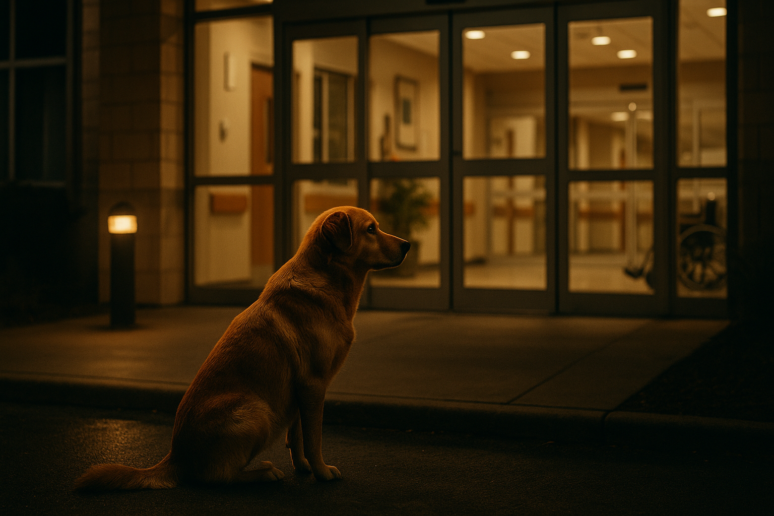The Heartwarming Story of a Loyal Dog Waiting for Months Outside a Hospital | dog waited outside a hospital - featured