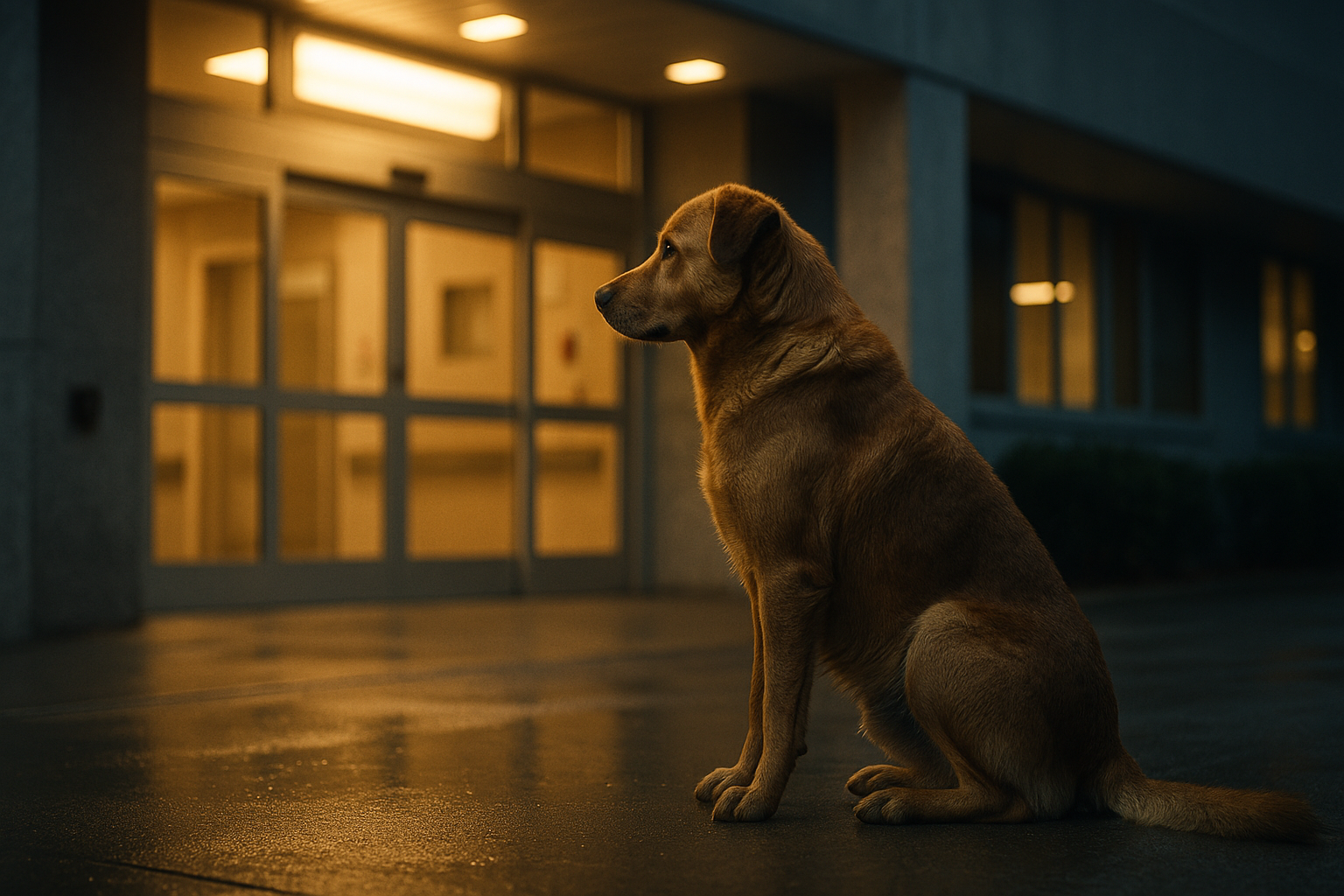 The Heartwarming Story of a Loyal Dog Waiting Outside a Hospital Every Day | dog waited outside a hospital - featured