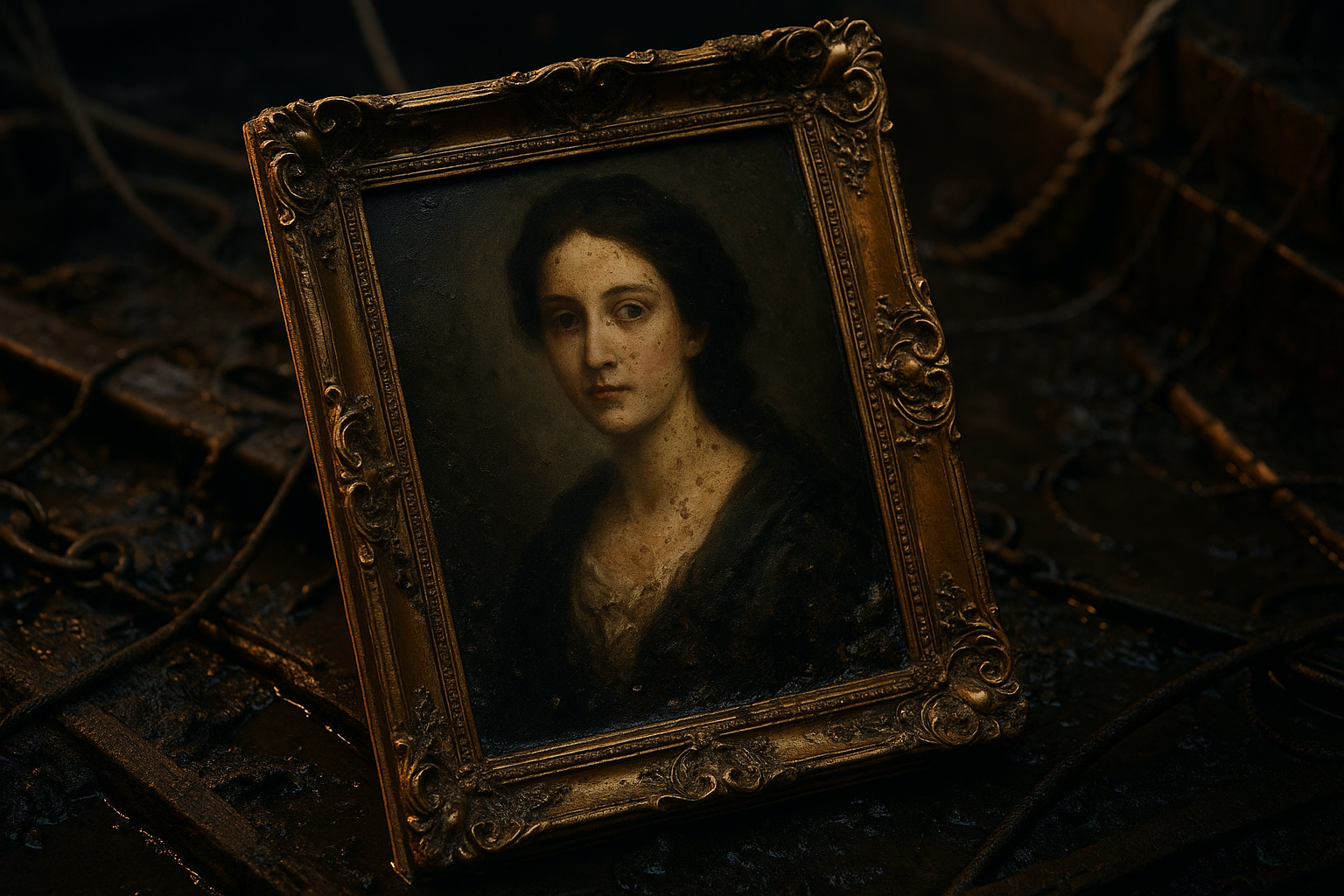 The Mysterious Antique Portrait from a Sunken Vessel: A Hidden Treasure Unearthed | Antique Portrait Uncovered - featured