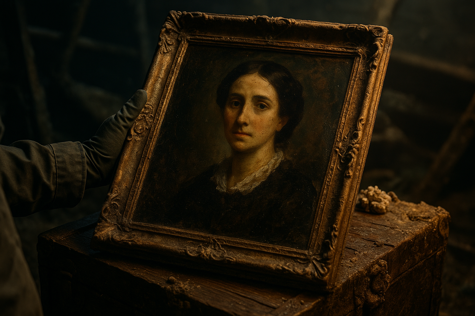 The Mysterious Antique Portrait from a Sunken Vessel: A Hidden Treasure Unearthed | Antique Portrait Uncovered image