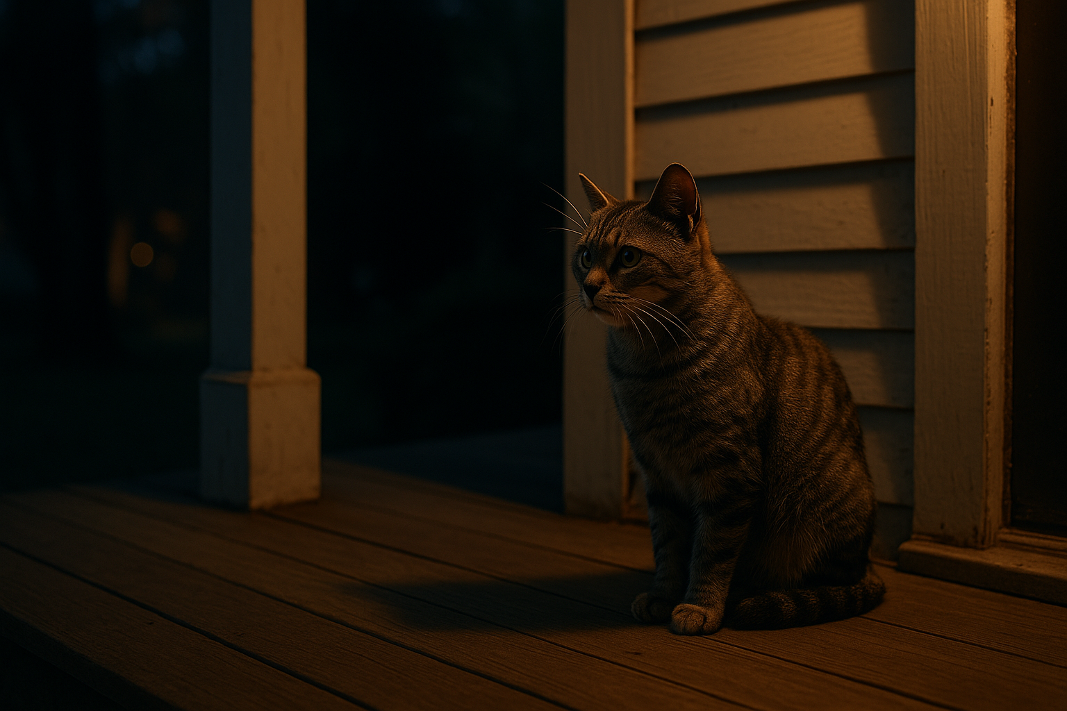 The Stray Cat with a Hidden Purpose: Why This Feline Chose One Special Porch | stray cat porch story image
