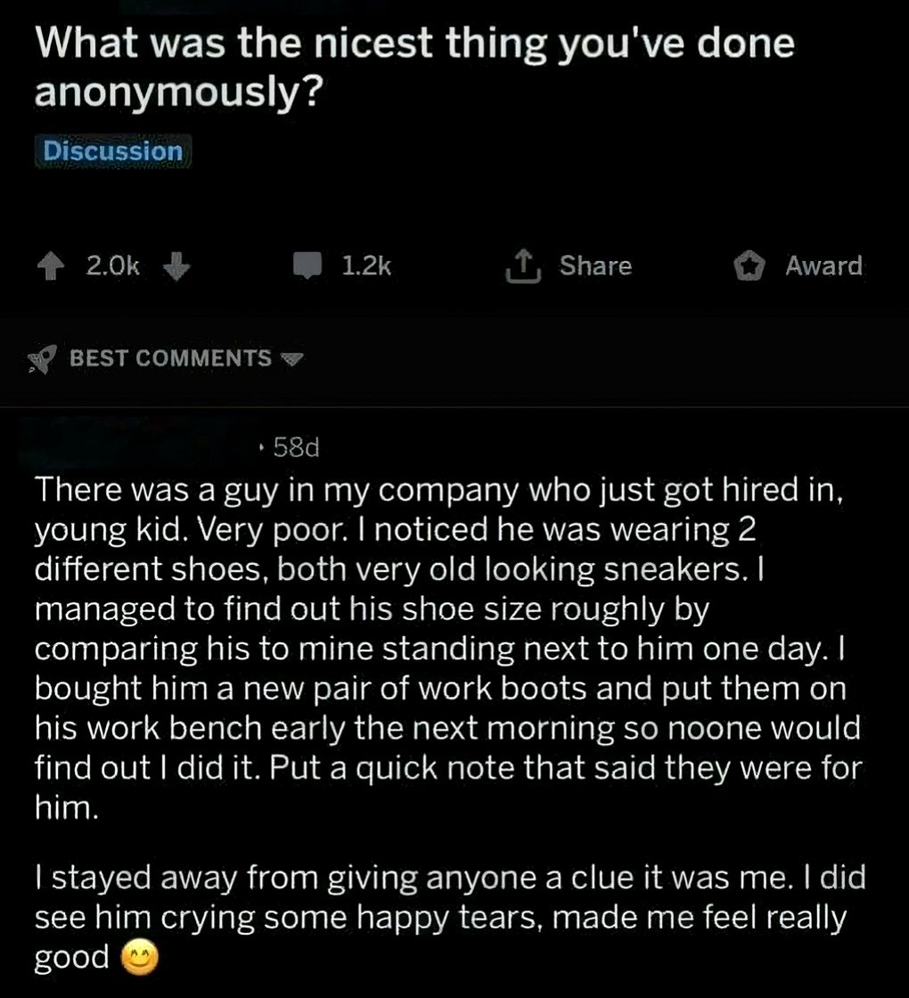 A tiny act of kindness that changed everything for someone in need