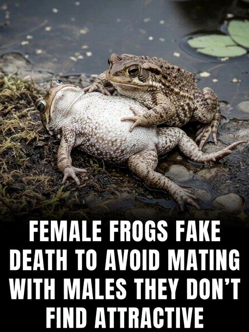 Discover how female frogs master the art of faking death to avoid mating