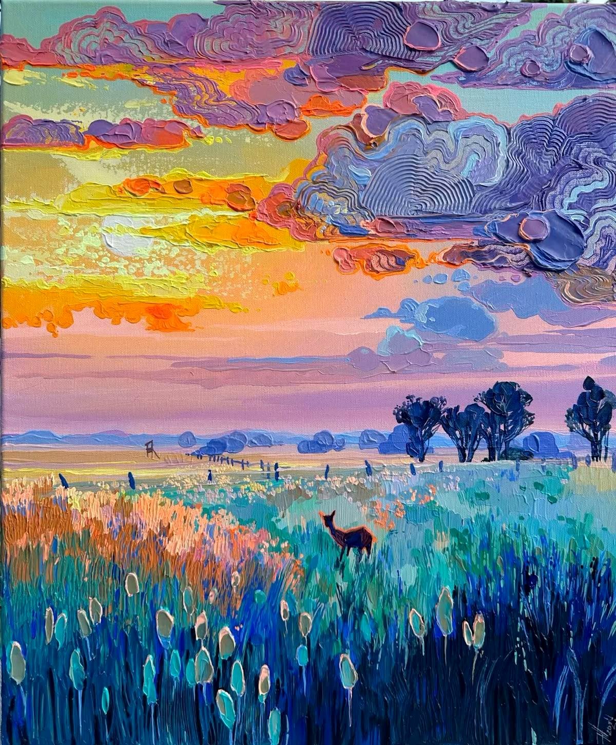 A tiny deer and a sky that turned magical in a single moment