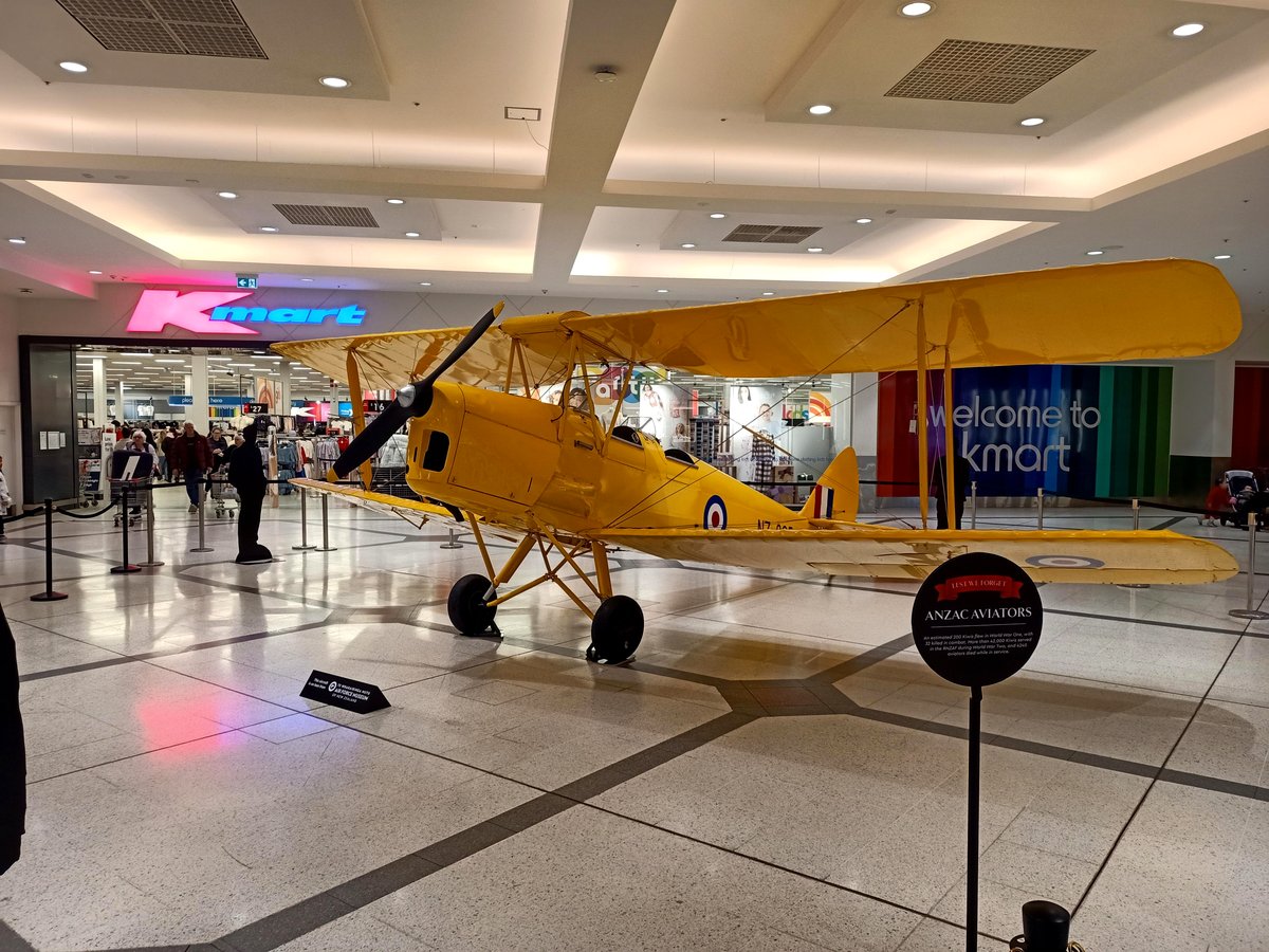A World War I biplane appears in a local mall—what's the story behind it?