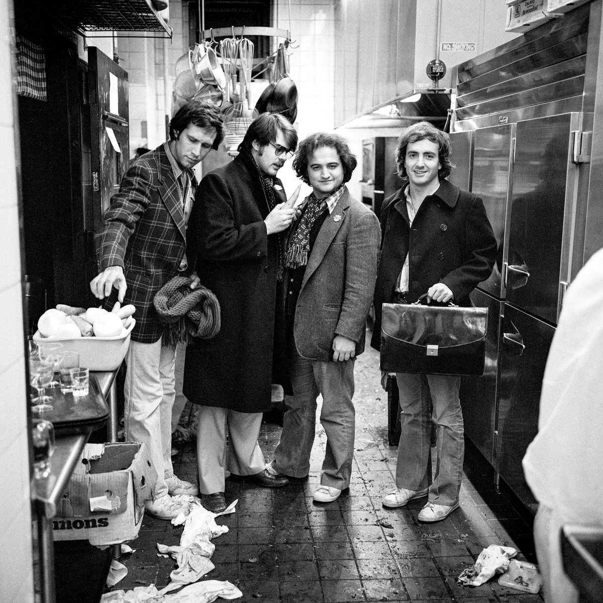 A legendary photo from 1976 reveals a kitchen full of comedy history