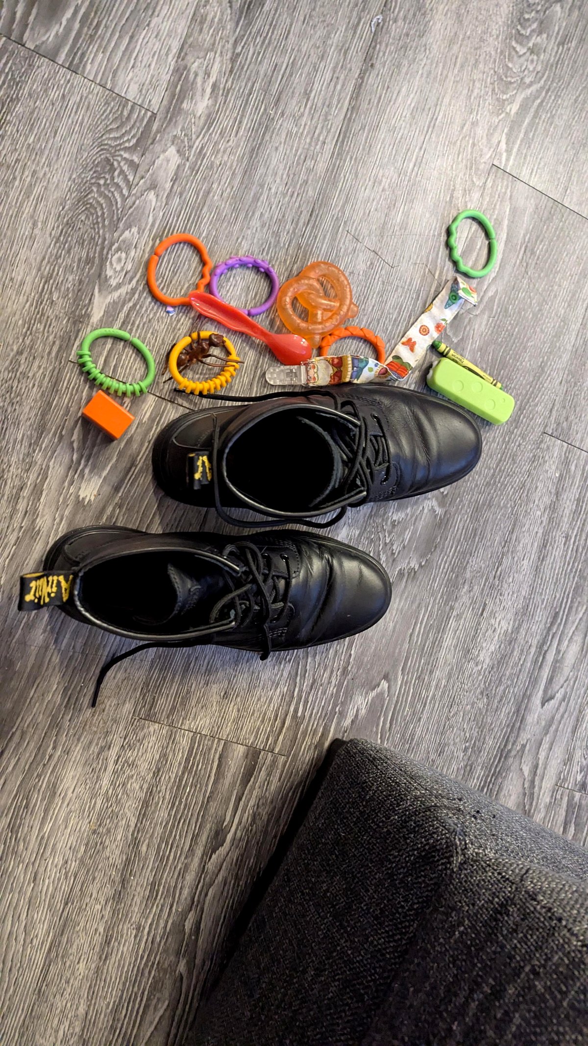 What my toddler stuffed in my boot while I cooked dinner will make you smile