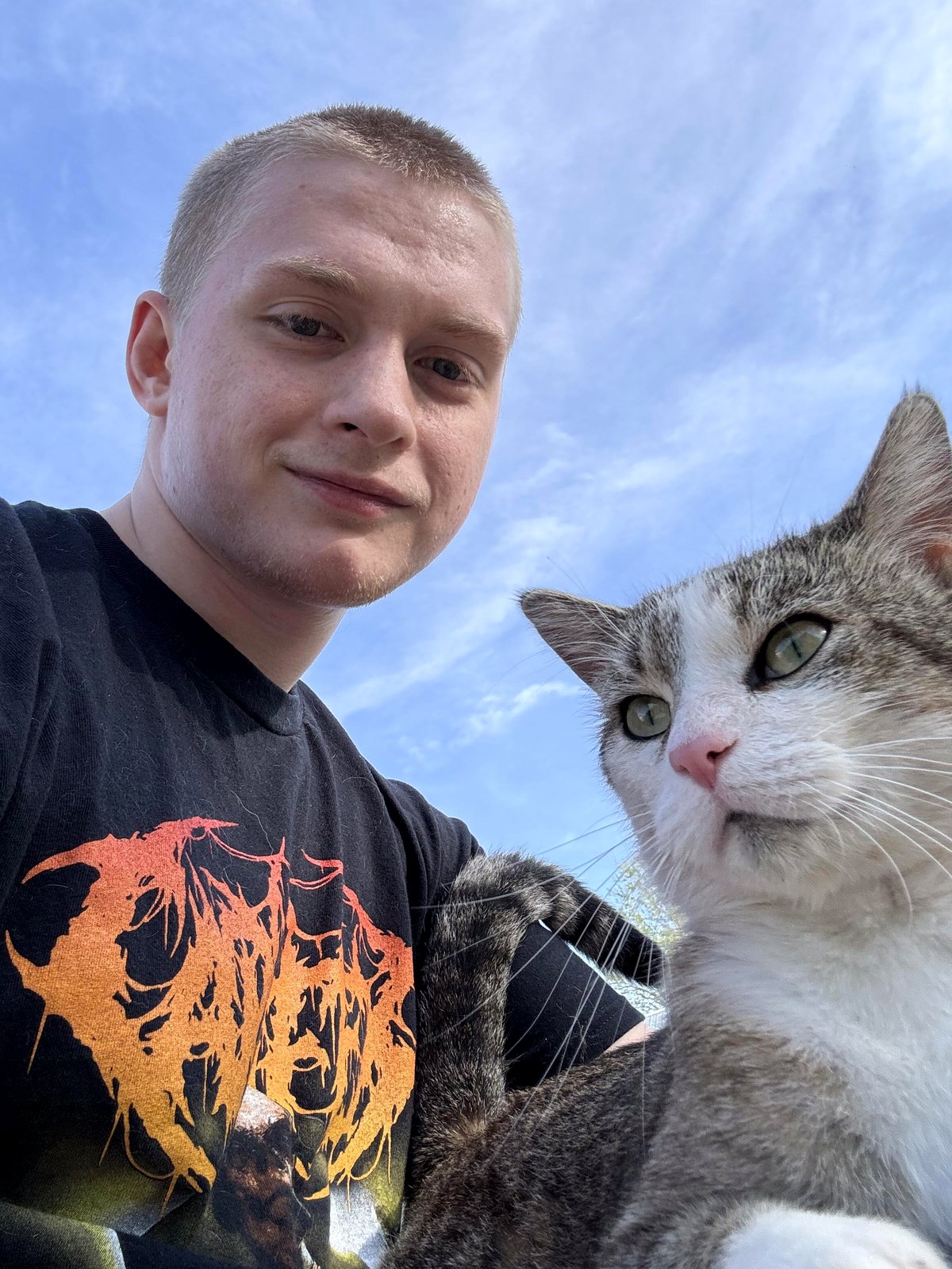 I was working out when an unexpected friend appeared