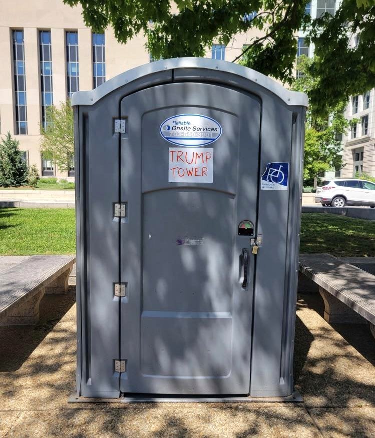 The quirky outhouse that has the whole town talking and laughing