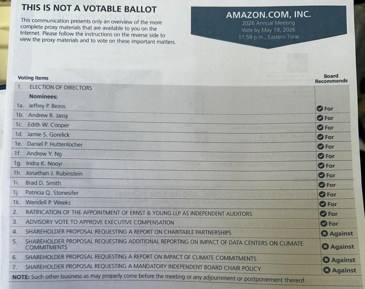 What Amazon Board Members Really Think Ahead of the Big Shareholder Meeting
