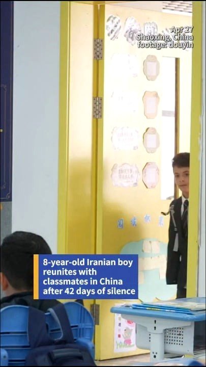 8-year-old Radin rejoined his first grade class after 42 days away and walked back into this ❤️