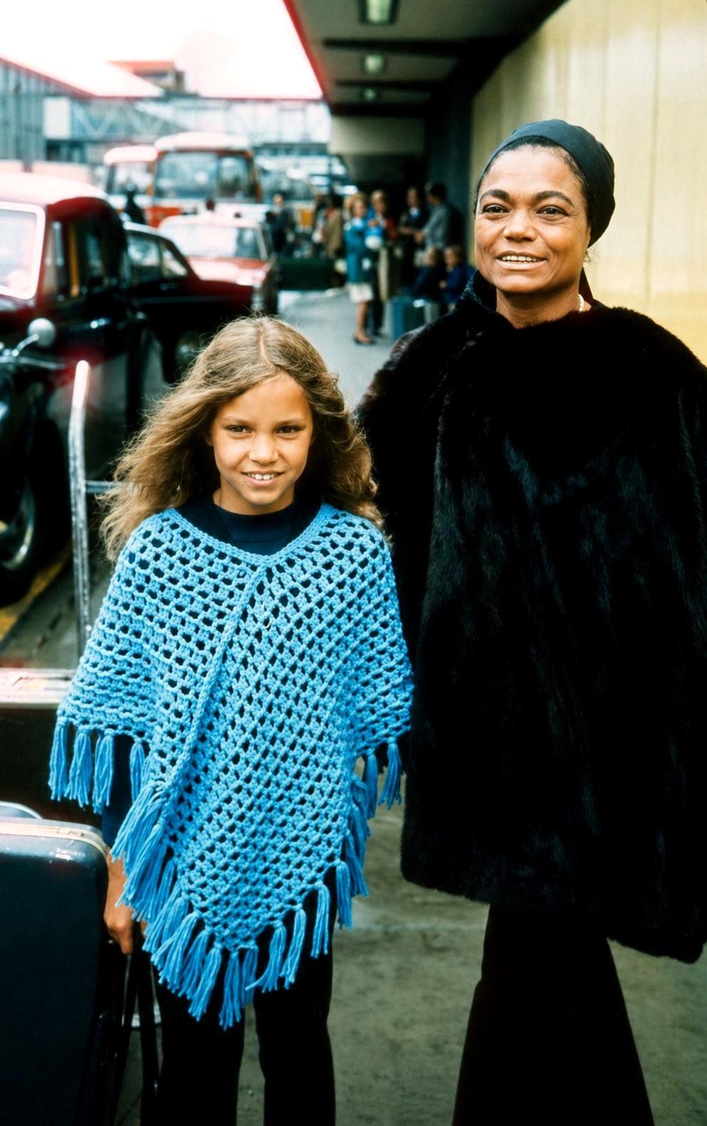 Eartha Kitt and her daughter Kitt McDonald in London, May 1971