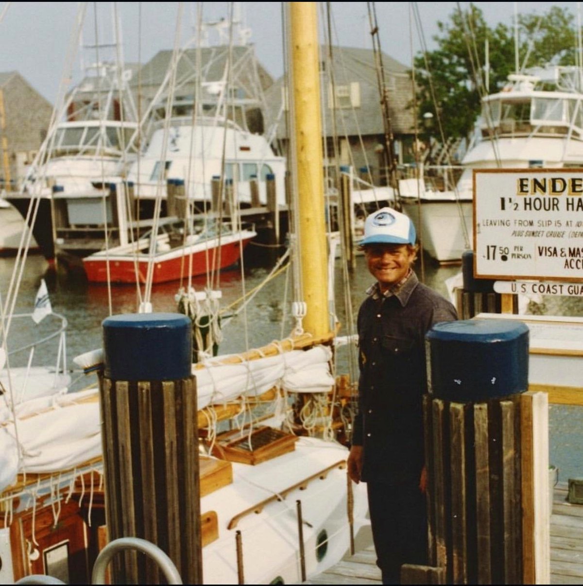 My father in 1984, his second year operating his sailing business. Still thriving 42 years on.