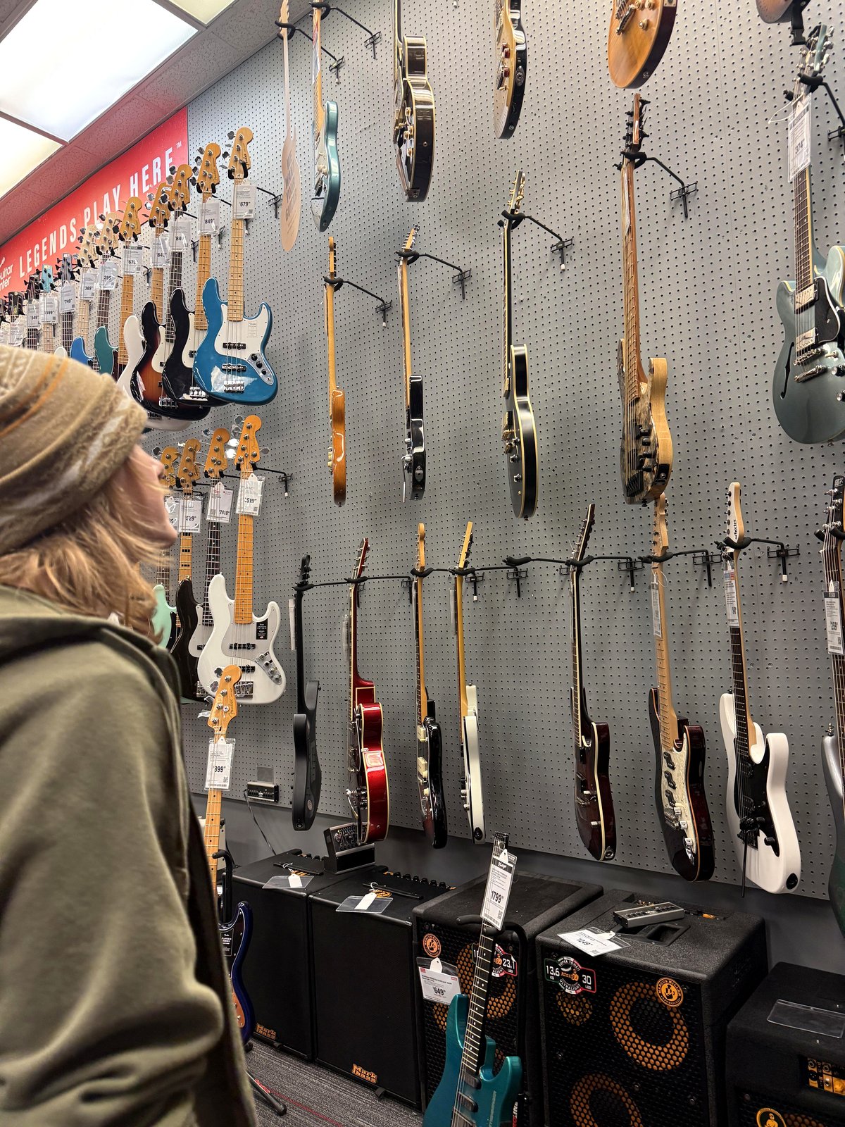 15-year-old's birthday celebration at Guitar Center.