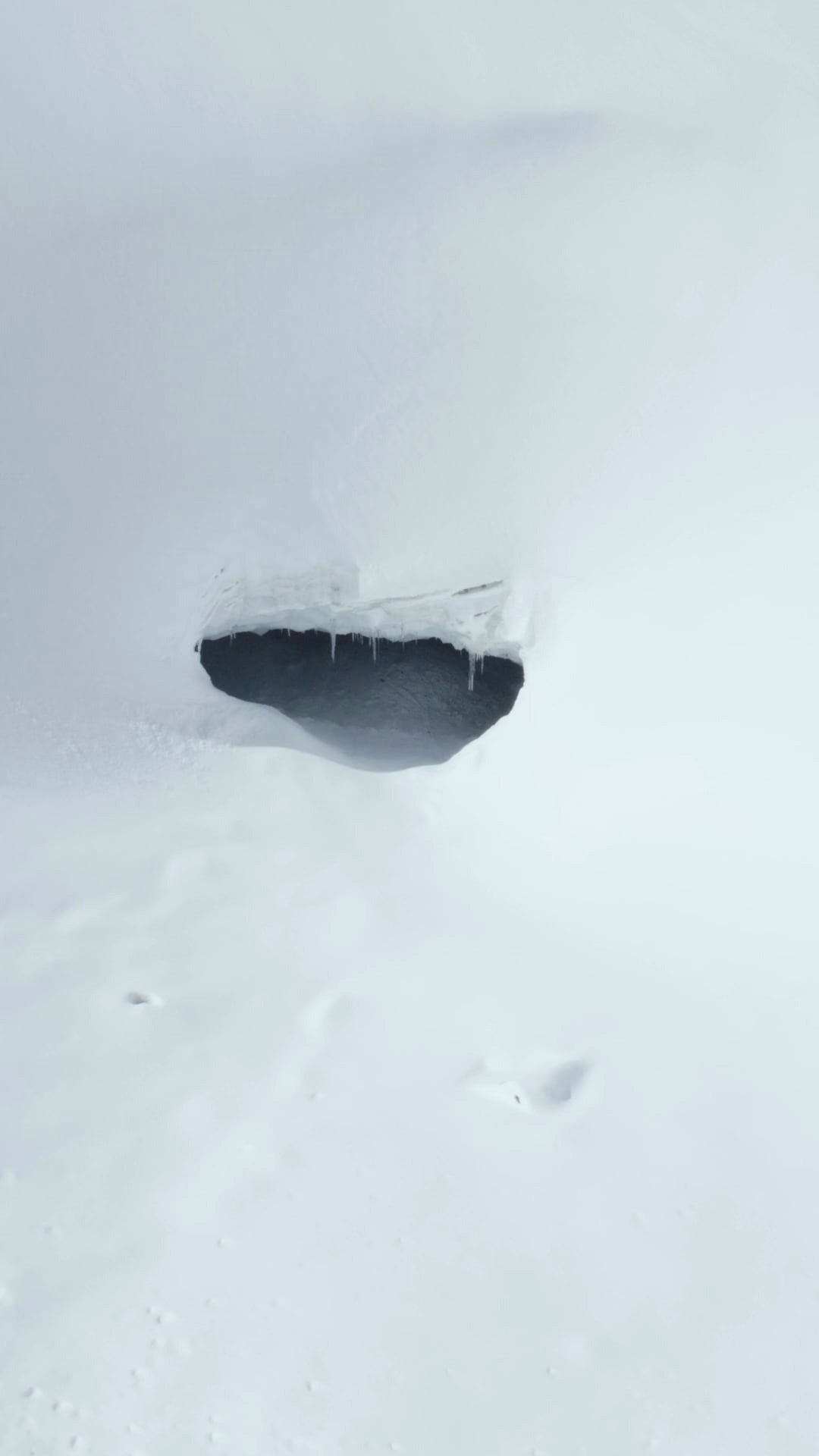 Markus Eder skis inside a cave