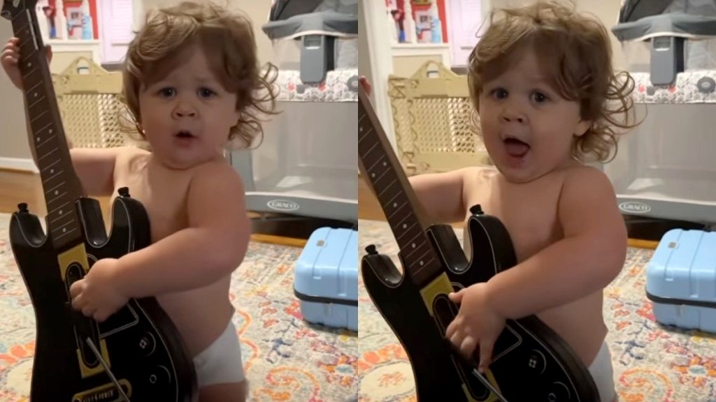 Infant Rockstar Takes Over Living Room with Incredible Show