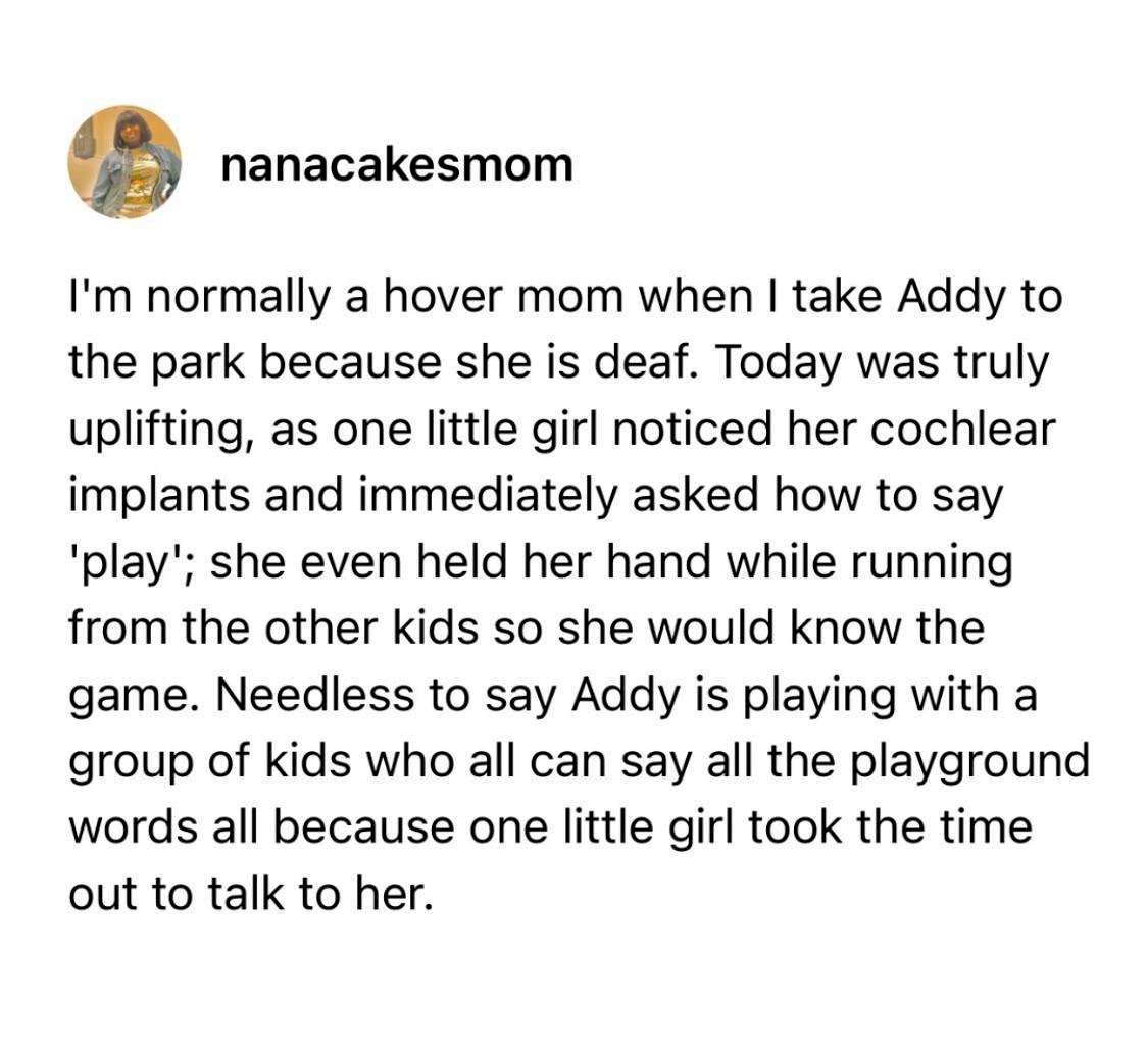 Kindhearted young girl :)