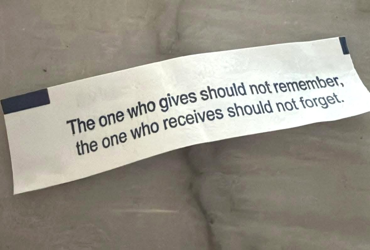 The fortune I cherish most