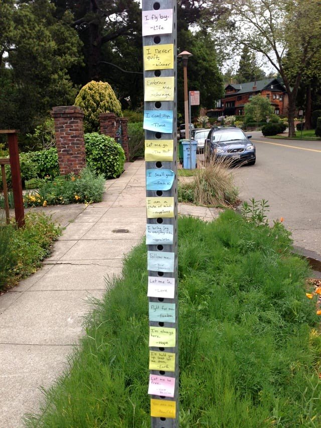 Took a stroll and found these post-it notes that brightened my day!