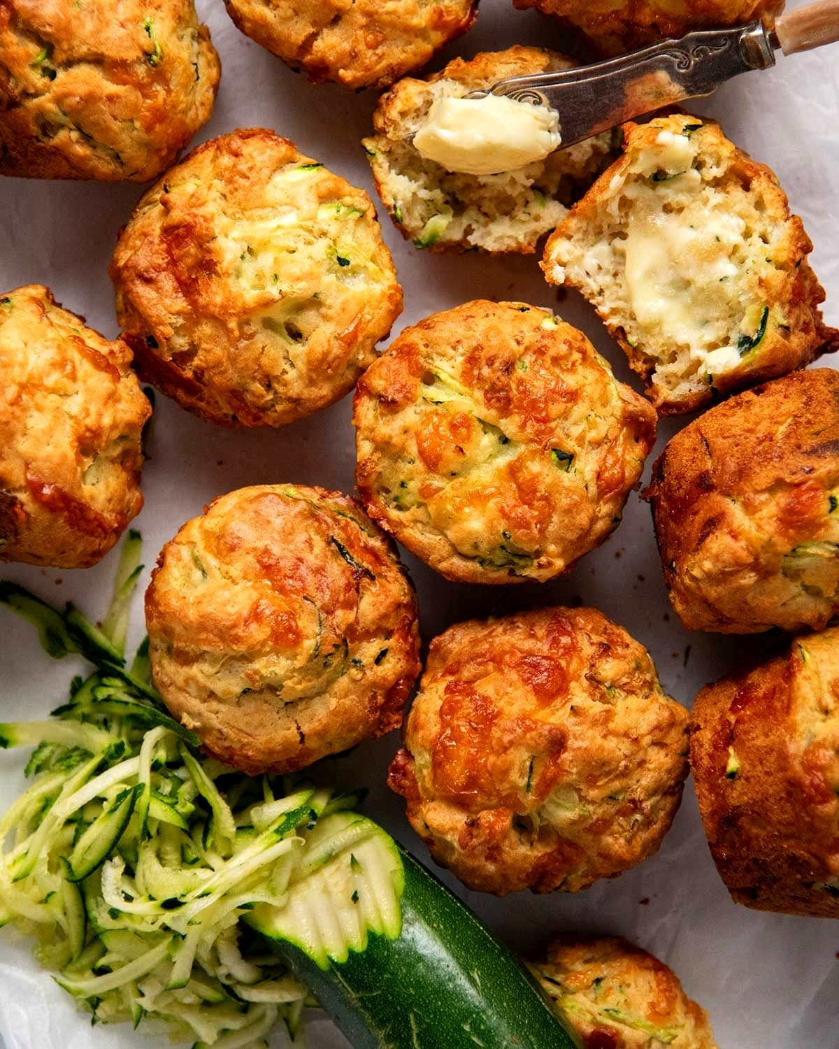 Zucchini Muffins with Cheese