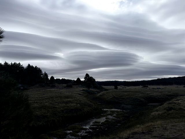 Lenticular clouds over eastern San Diego County, USA
