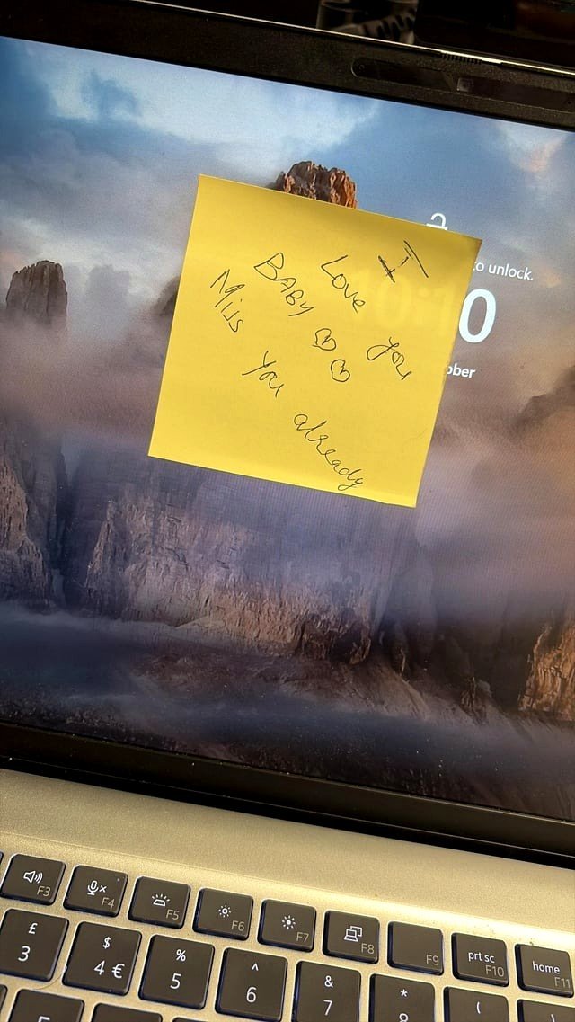 began the day with a message from my wife [OC]