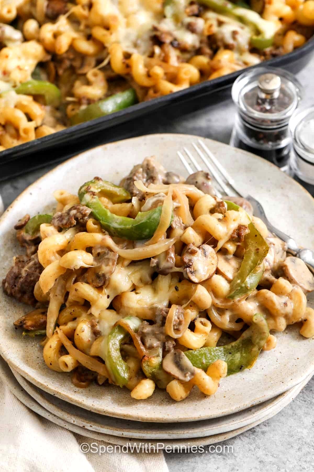 Fast & Simple Philly Cheesesteak Bake