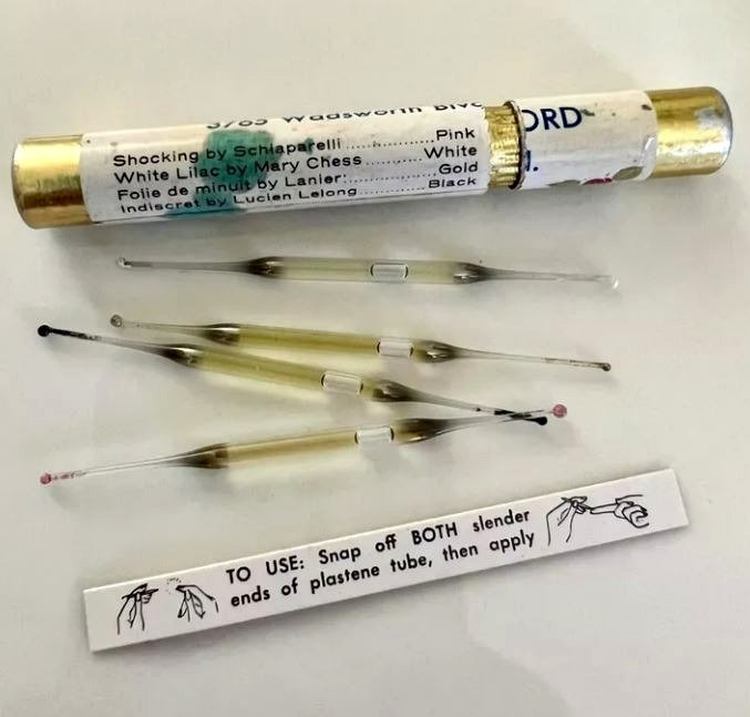 What did I discover? Located under a bathroom vanity during renovations. They measure around 2 inches in length. Small glass tubes containing liquid.
