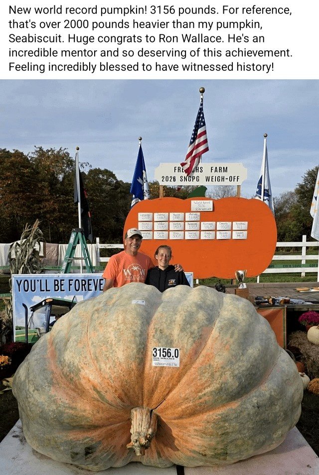 for a world record pumpkin.