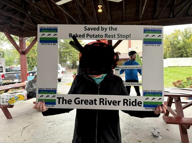 Wife finished a 40 mile bike ride in the pouring rain