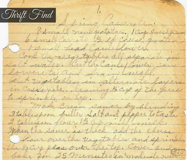 Day 35 of 1930s Recipes: Spring Casserole