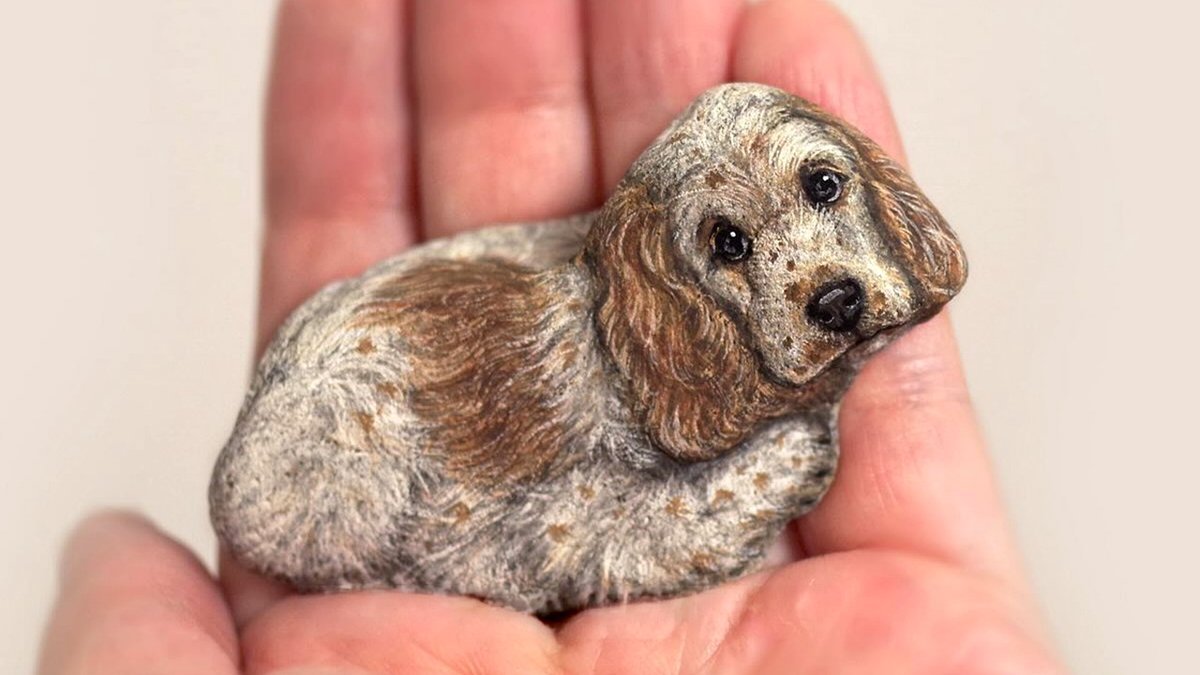 Japanese Artist Converts Common Stones Into Charming Dogs with Amazing Detail (30 Images)