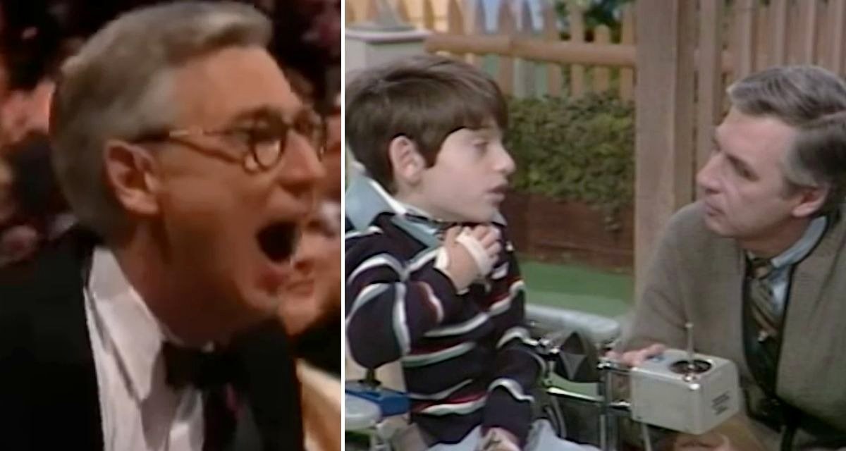 During his induction into the TV Hall of Fame, Mister Rogers was rendered speechless by a reunion two decades in the making.
