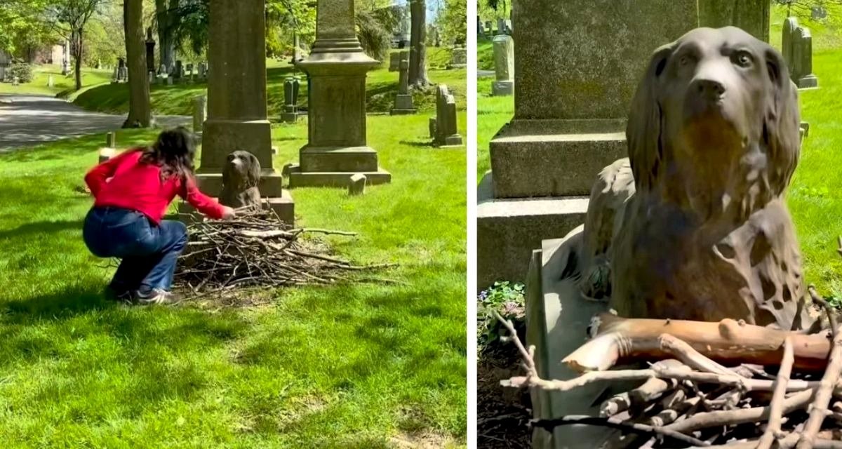 Place a stick at this century-old statue in New York, and he’ll turn into a ‘spirit guide’ for your dog.